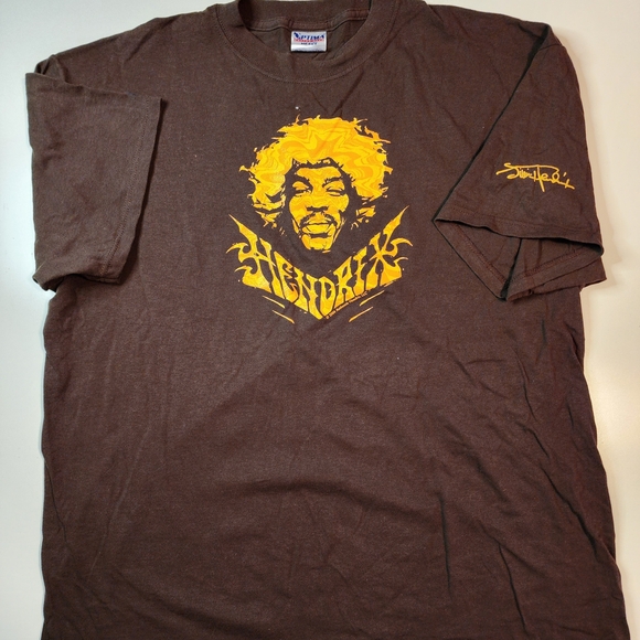 Hendrix Graphic Tee in Black and Orange - Picture 2 of 5